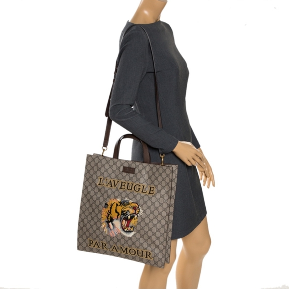 GUCCI Supreme Tiger Patch/laptop/Office/Tote Bag - Picture 9 of 9